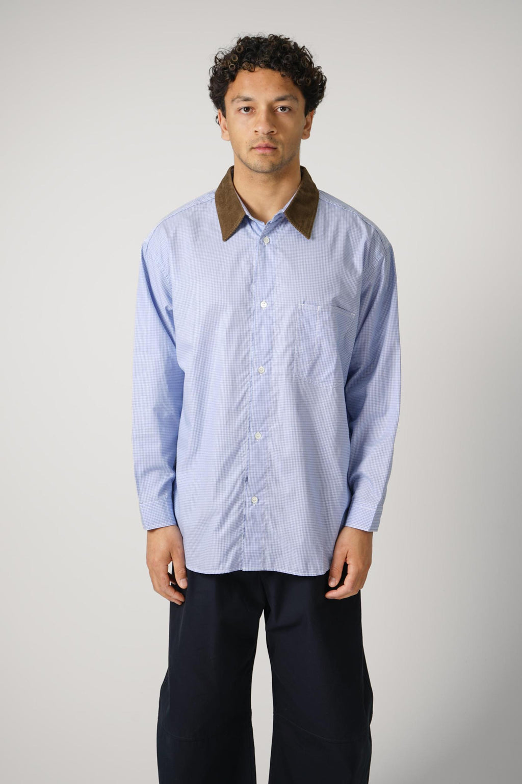 Comme Des Garçons Homme Checkered Shirt Blue