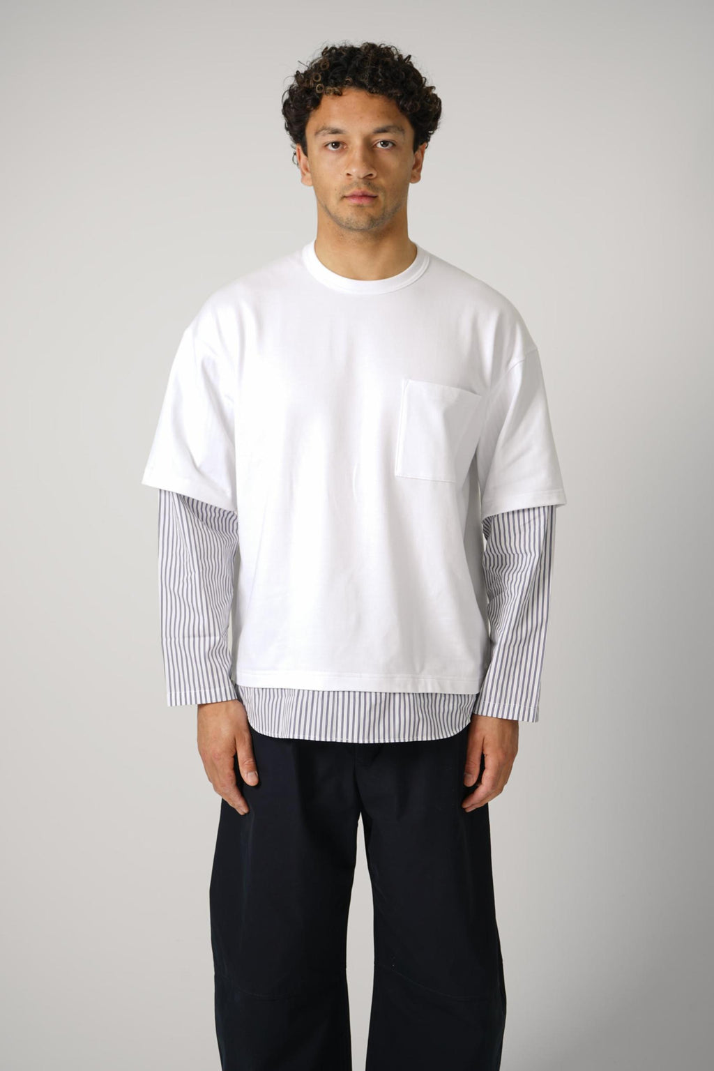 Comme Des Garçons Homme Layered Shirt White