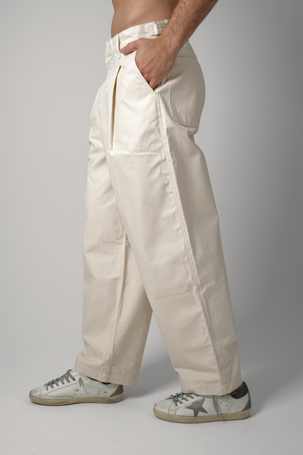 Drôle De Monsieur Balloon Pantalon Ecru