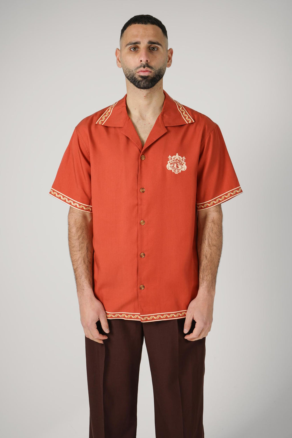 Drôle De Monsieur Chemise Brodee Danseurs Brick
