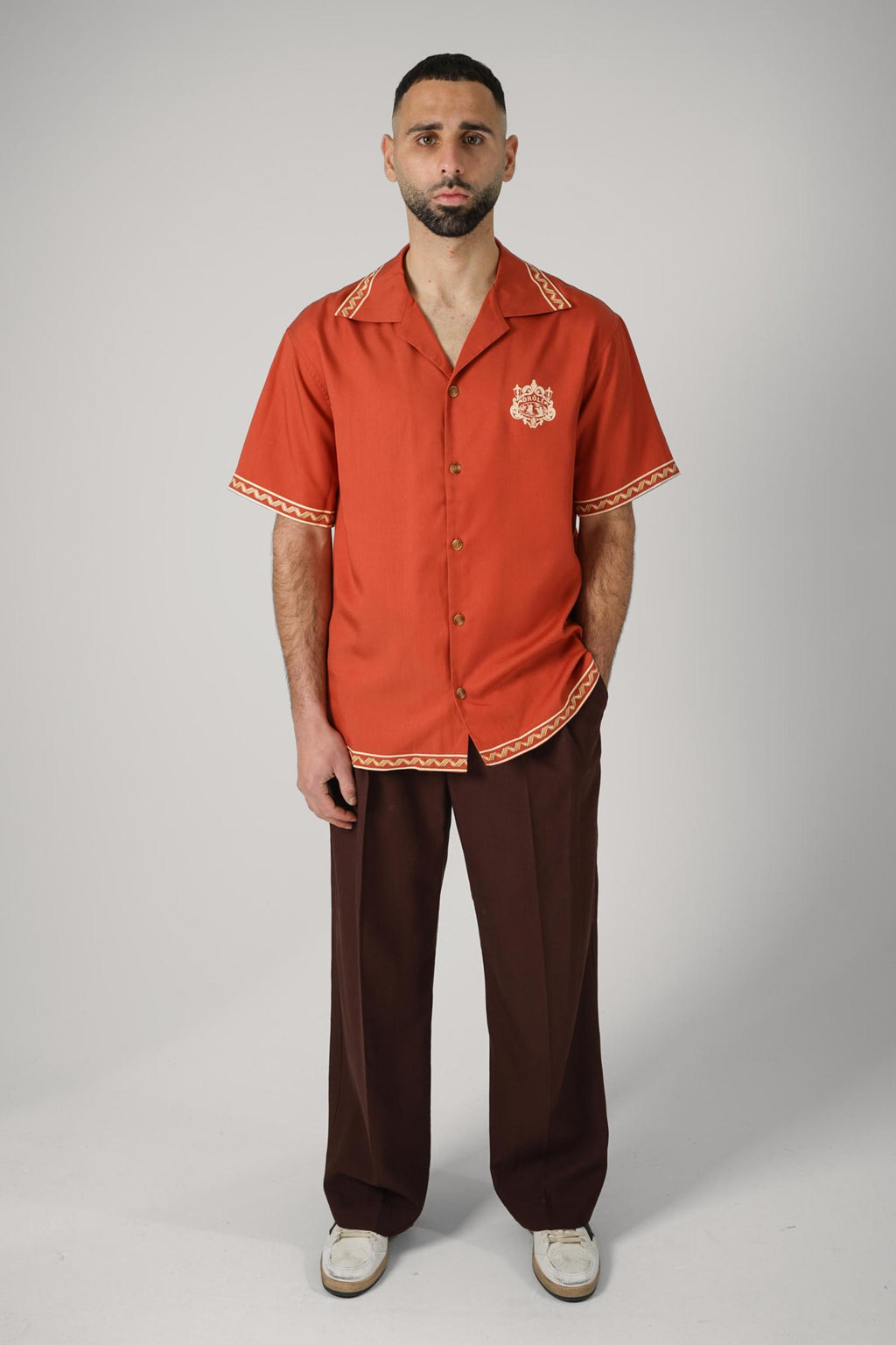 Drôle De Monsieur Chemise Brodee Danseurs Brick