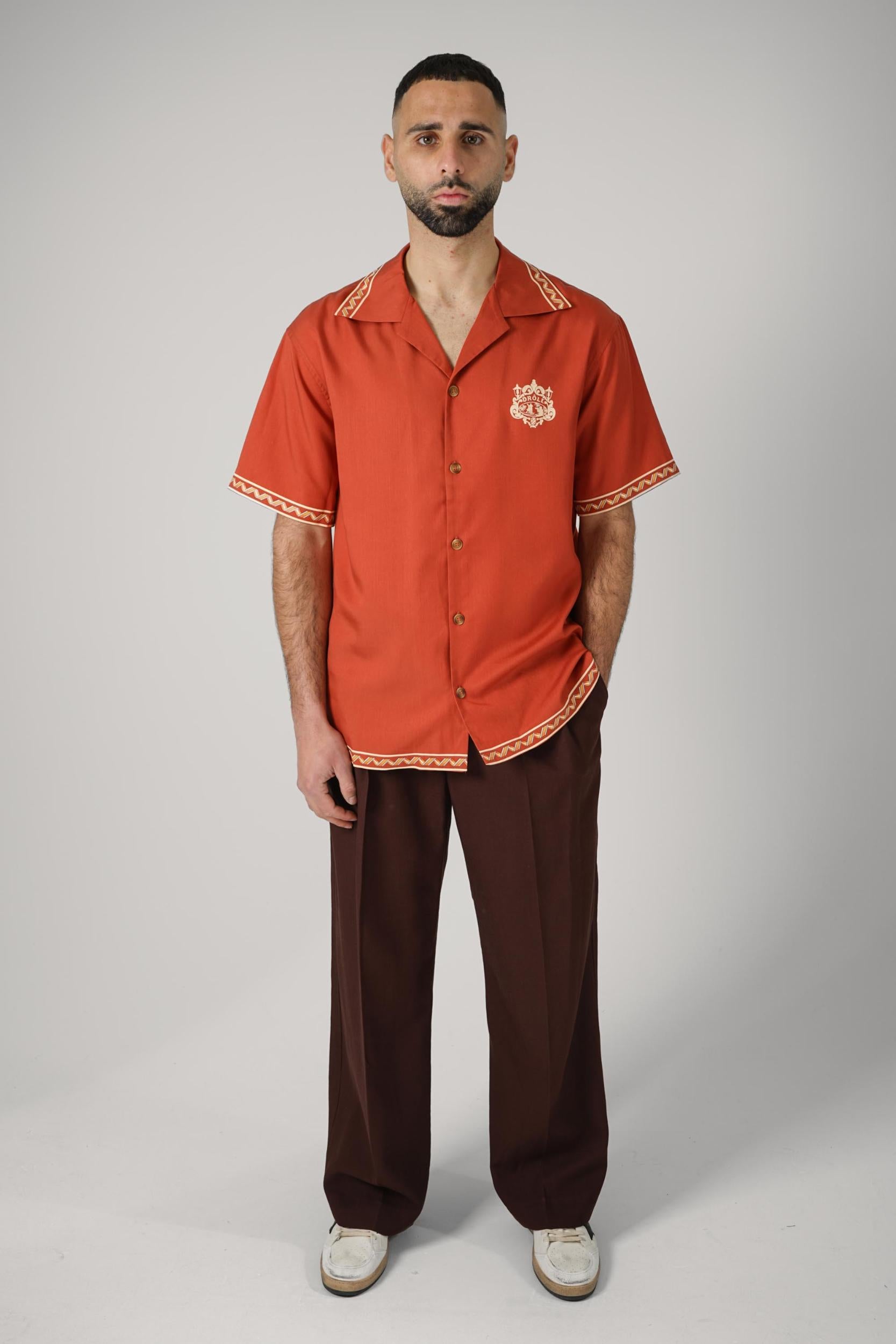 Drôle De Monsieur Chemise Brodee Danseurs Brick