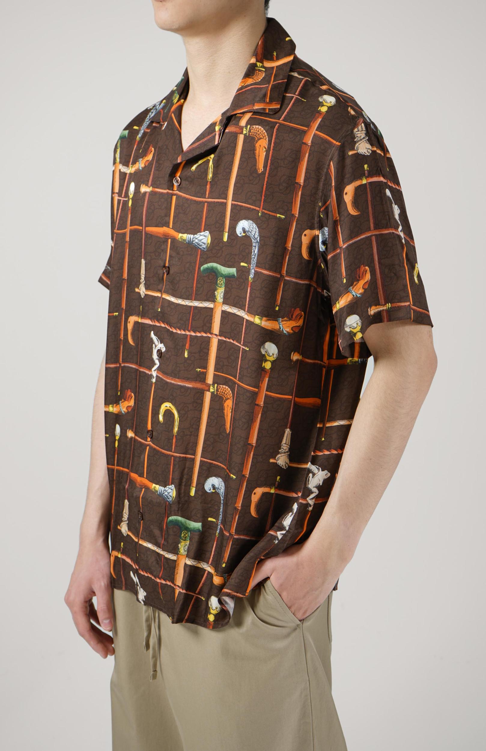Drôle De Monsieur Chemise Canne Brown
