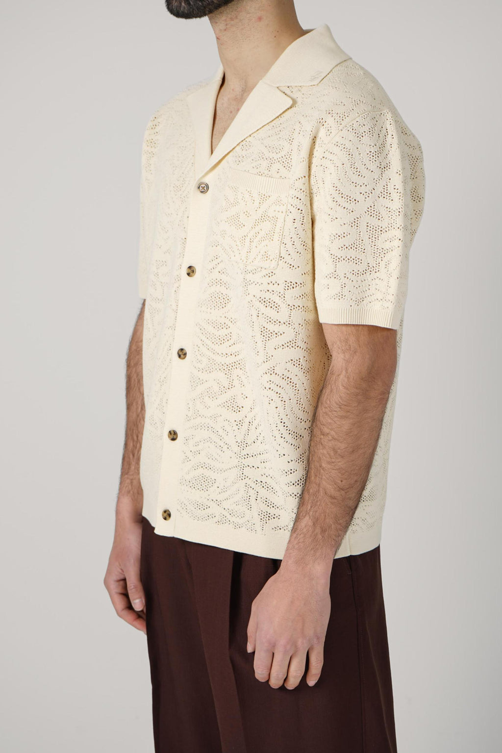 Drôle De Monsieur Chemise Maille Off White