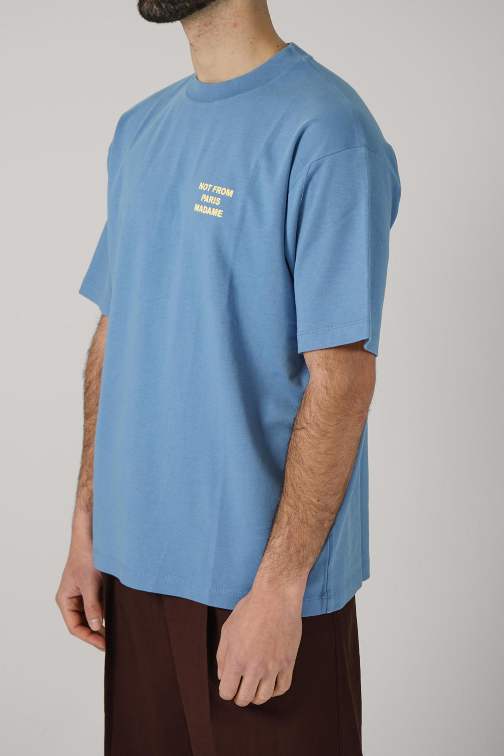 Drôle De Monsieur Le T-Shirt Slogan Atlantic Blue
