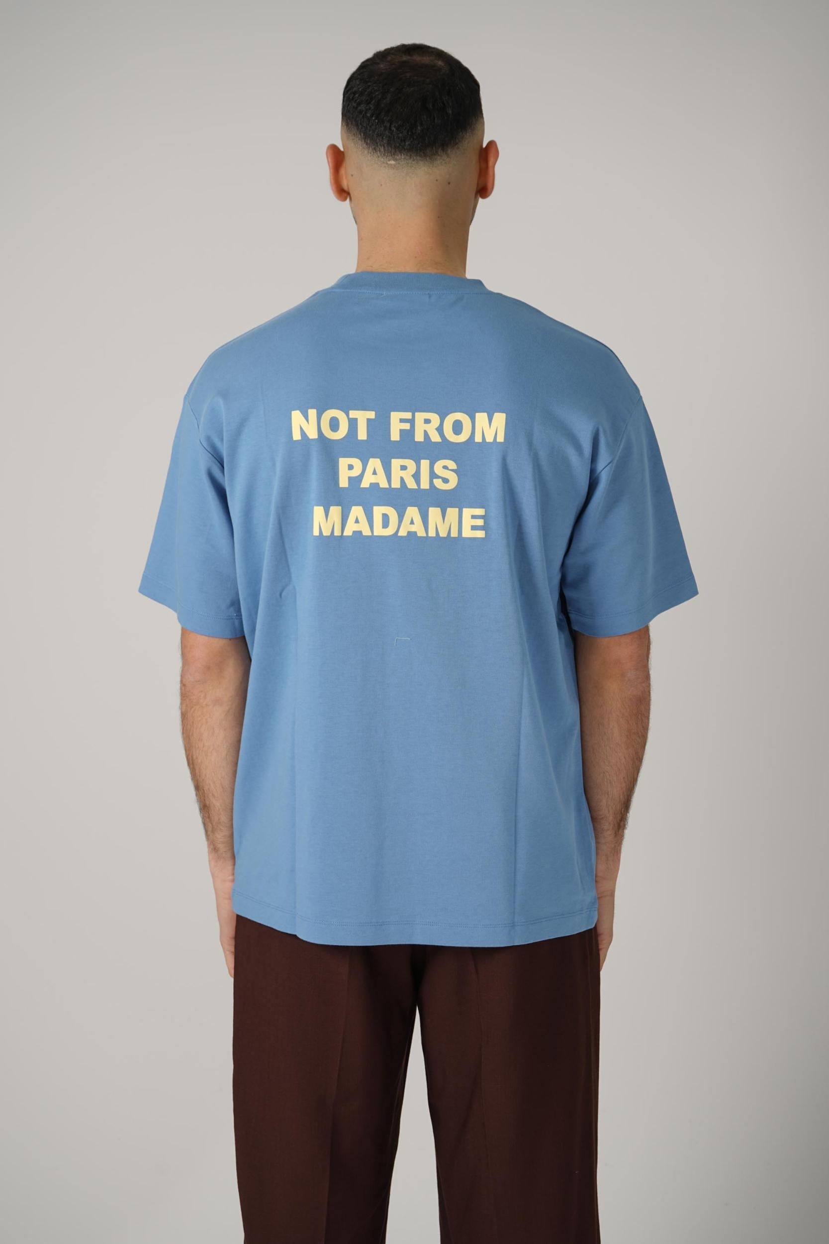 Drôle De Monsieur Le T-Shirt Slogan Atlantic Blue