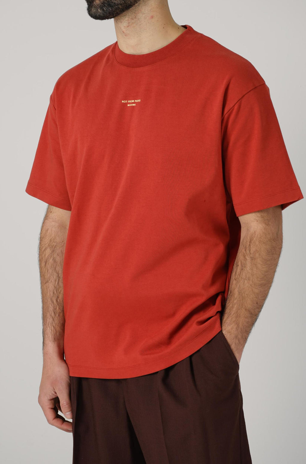 Drôle De Monsieur Le T-Shirt Slogan Classique Red