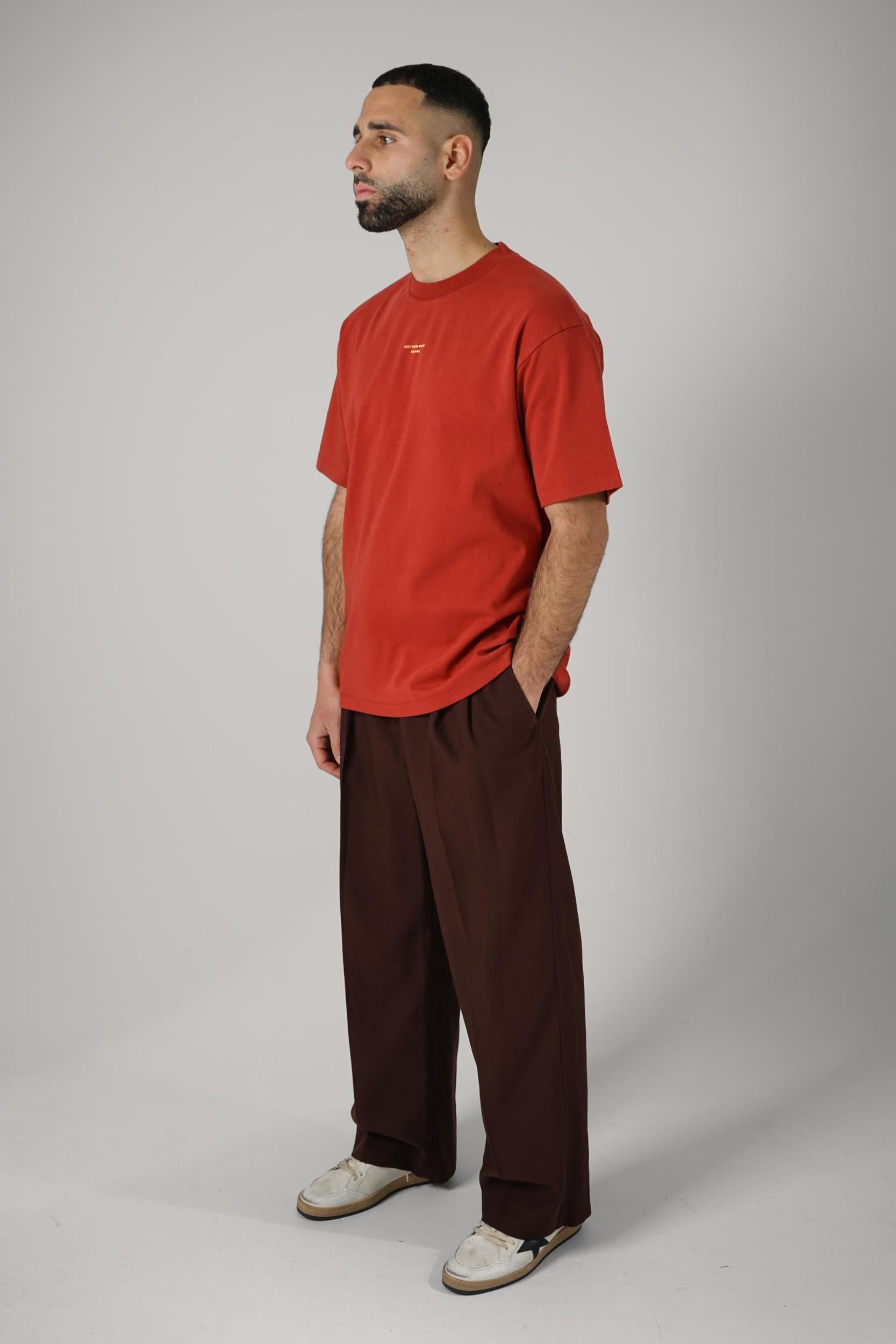 Drôle De Monsieur Le T-Shirt Slogan Classique Red
