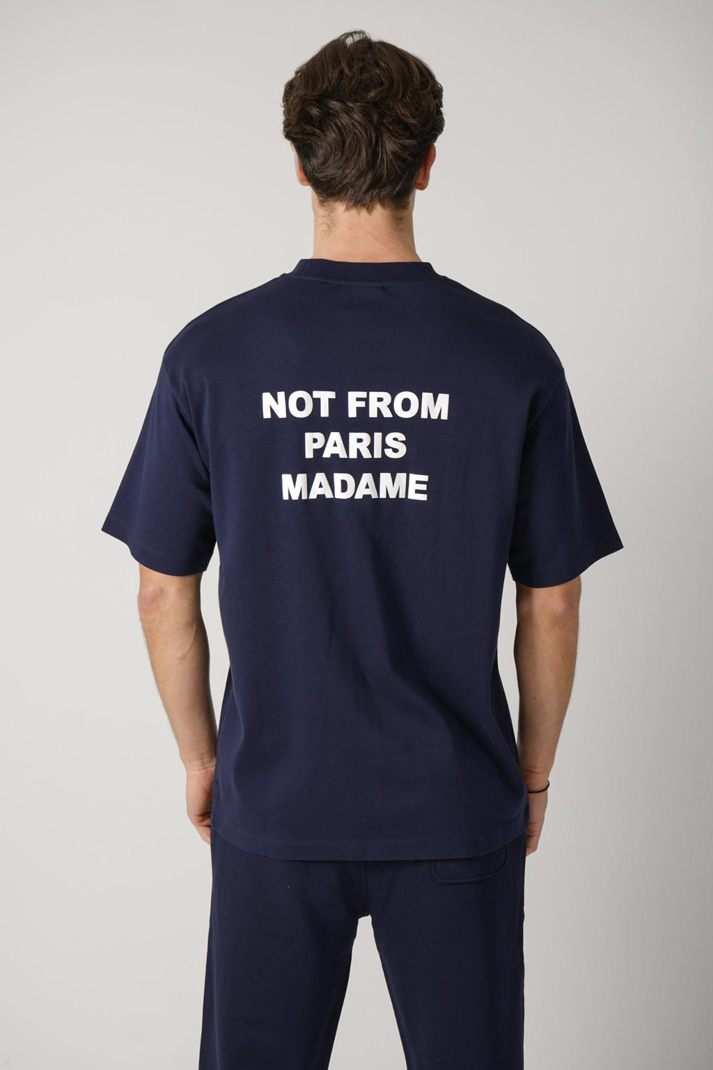 Drôle De Monsieur Le T-Shirt Slogan Navy