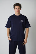 Drôle De Monsieur Le T-Shirt Slogan Navy