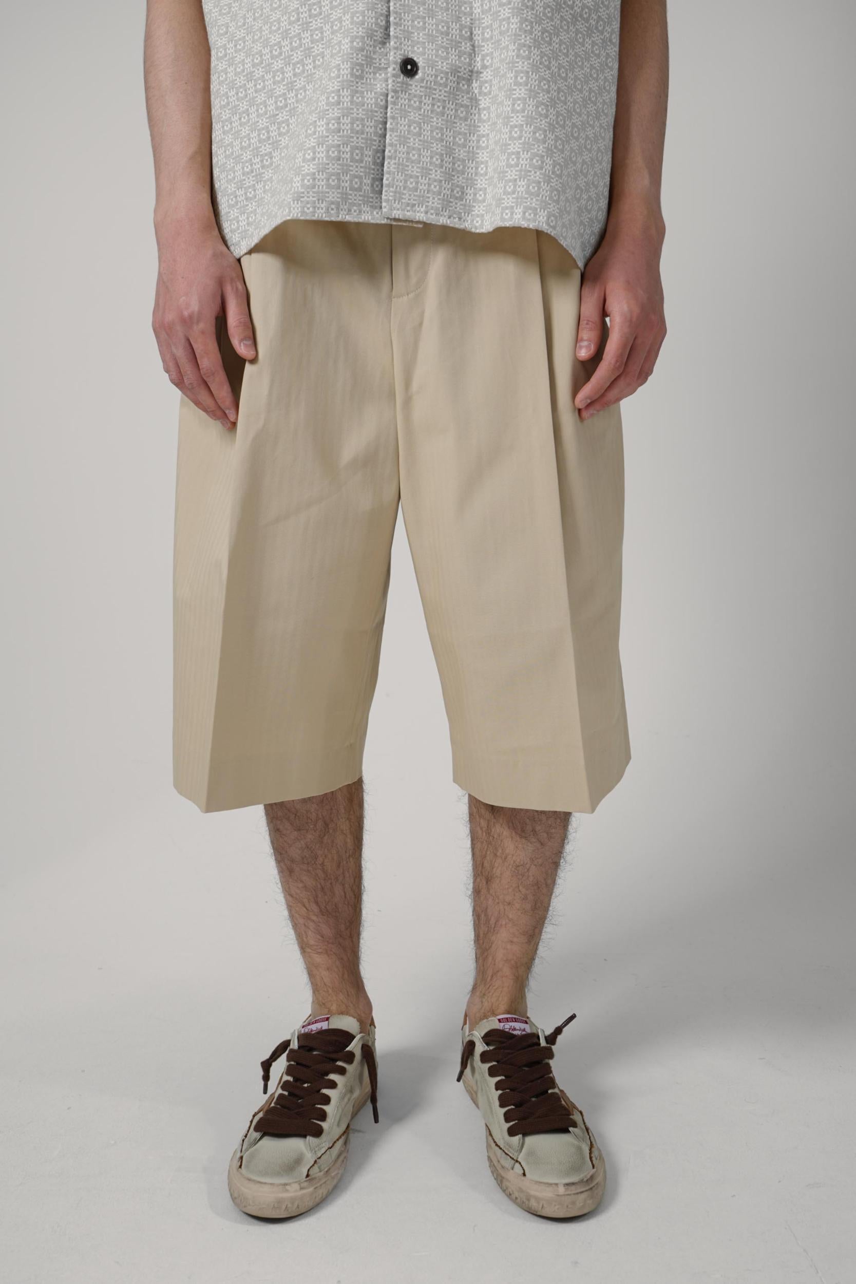 Drôle De Monsieur Short Long Cotton Beige