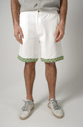 Drôle De Monsieur Short Piqué Brodé Off White