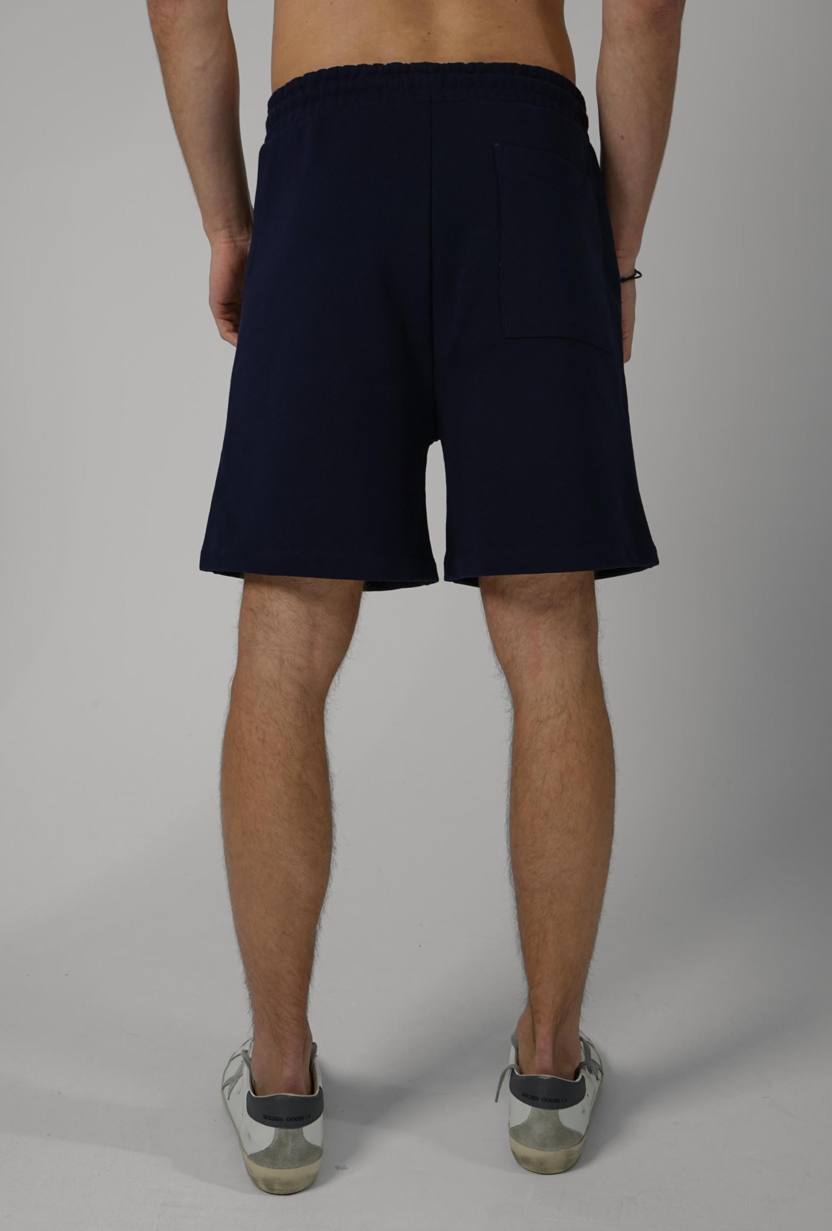 Drôle De Monsieur Short Slogan Rose Navy