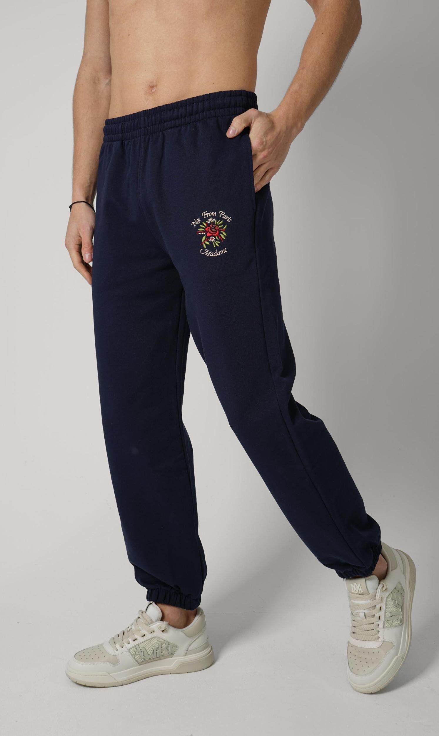 Drôle De Monsieur Sweatpants Slogan Rose Navy