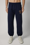 Drôle De Monsieur Sweatpants Slogan Rose Navy