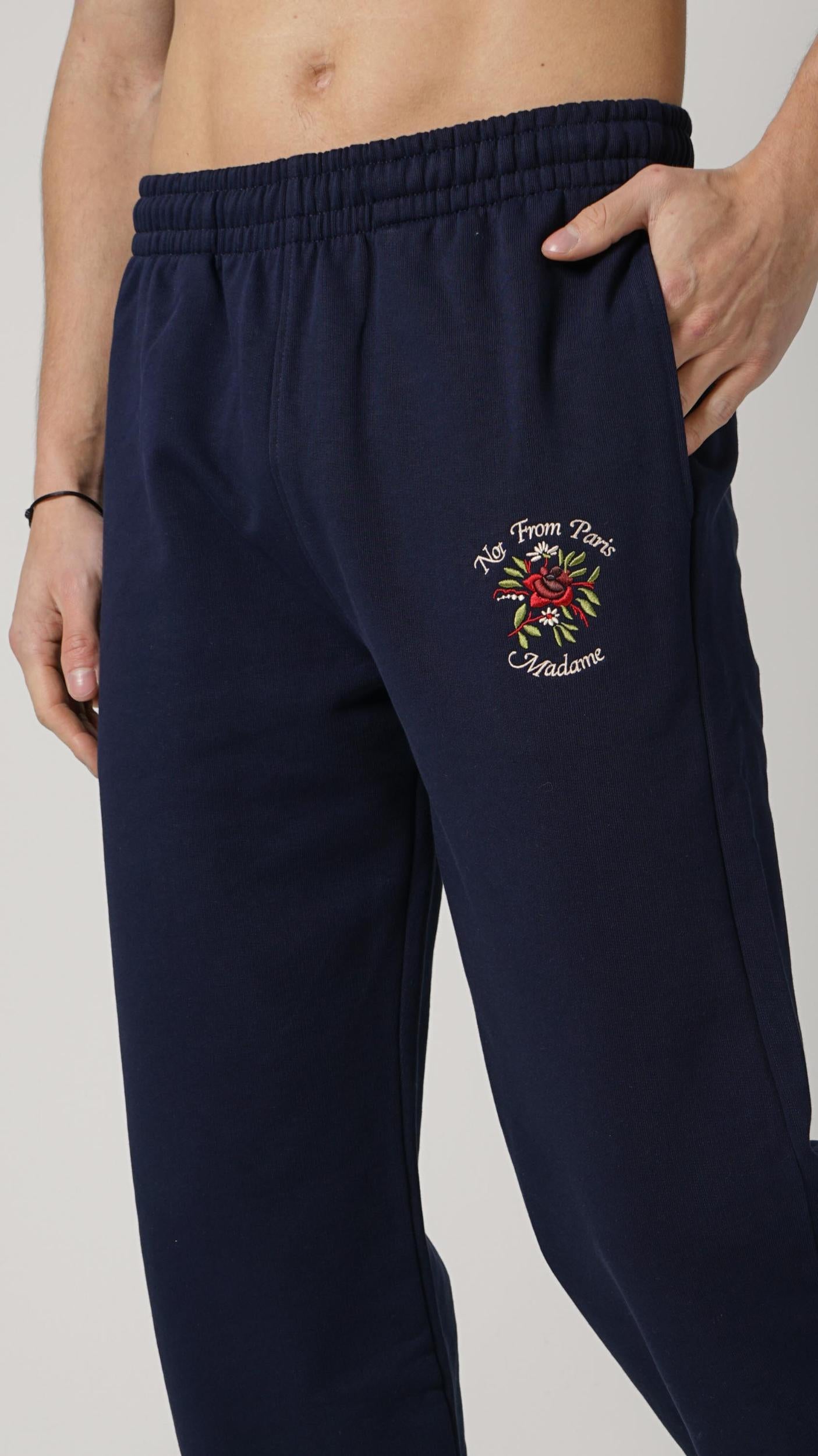 Drôle De Monsieur Sweatpants Slogan Rose Navy