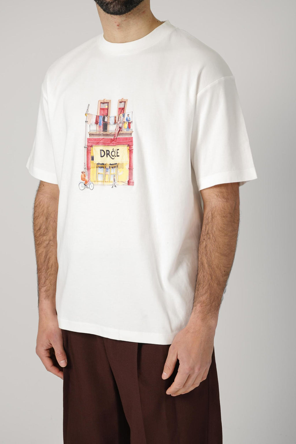 Drôle De Monsieur T-Shirt Drôle Cafe Off White
