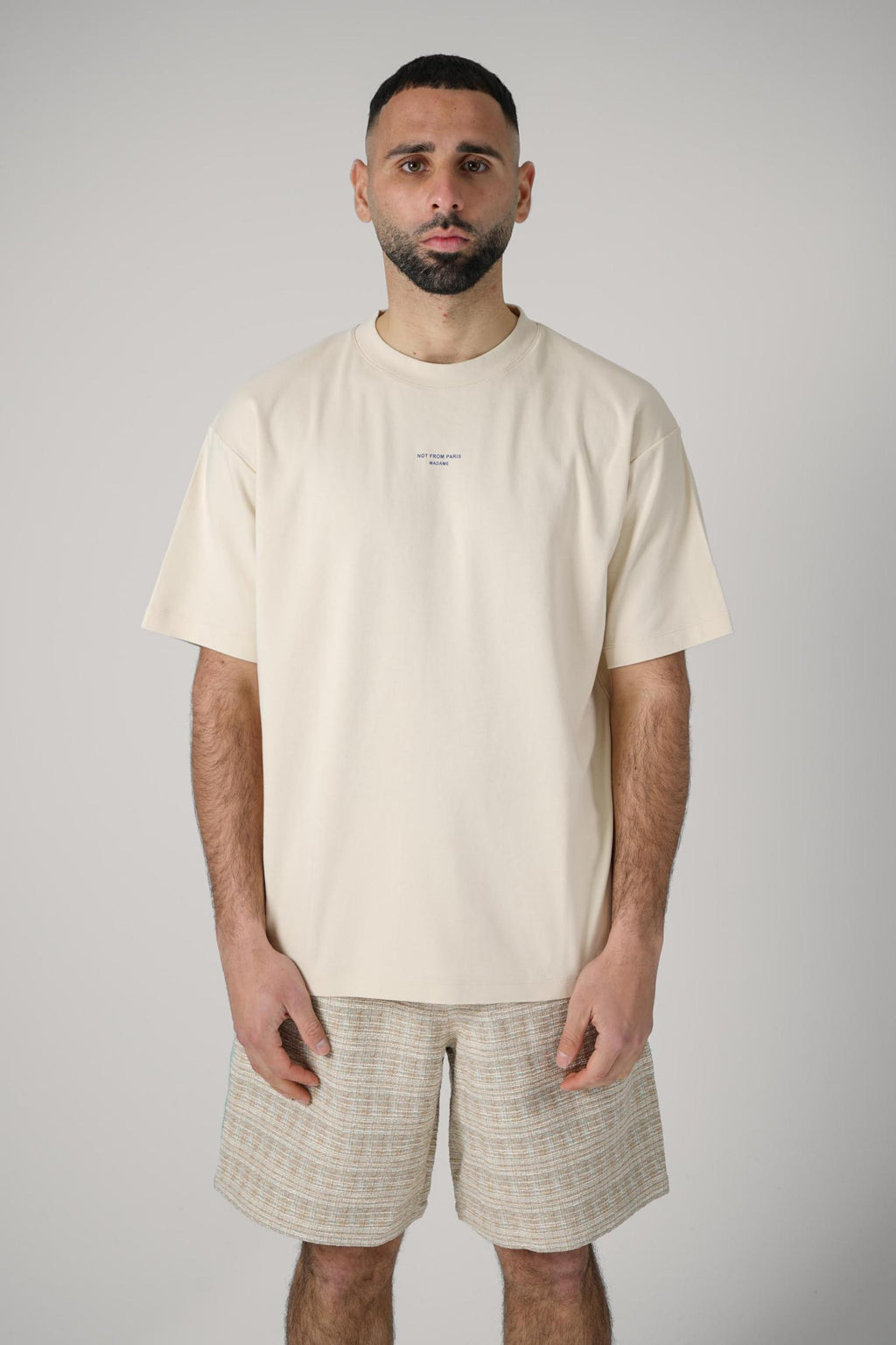 Drôle De Monsieur T-Shirt Slogan Classique Sand