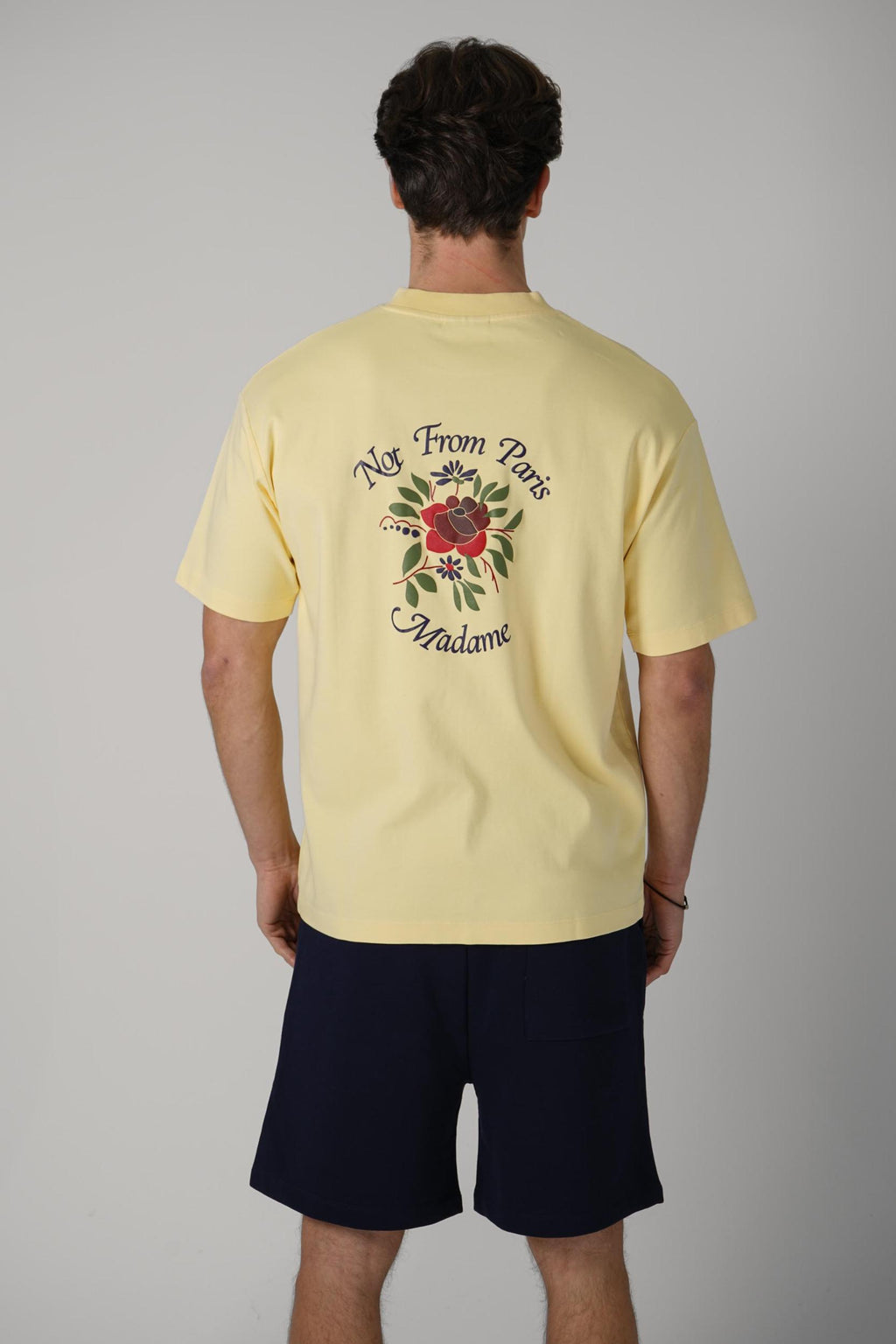 Drôle De Monsieur T-Shirt Slogan Rose Light Yellow