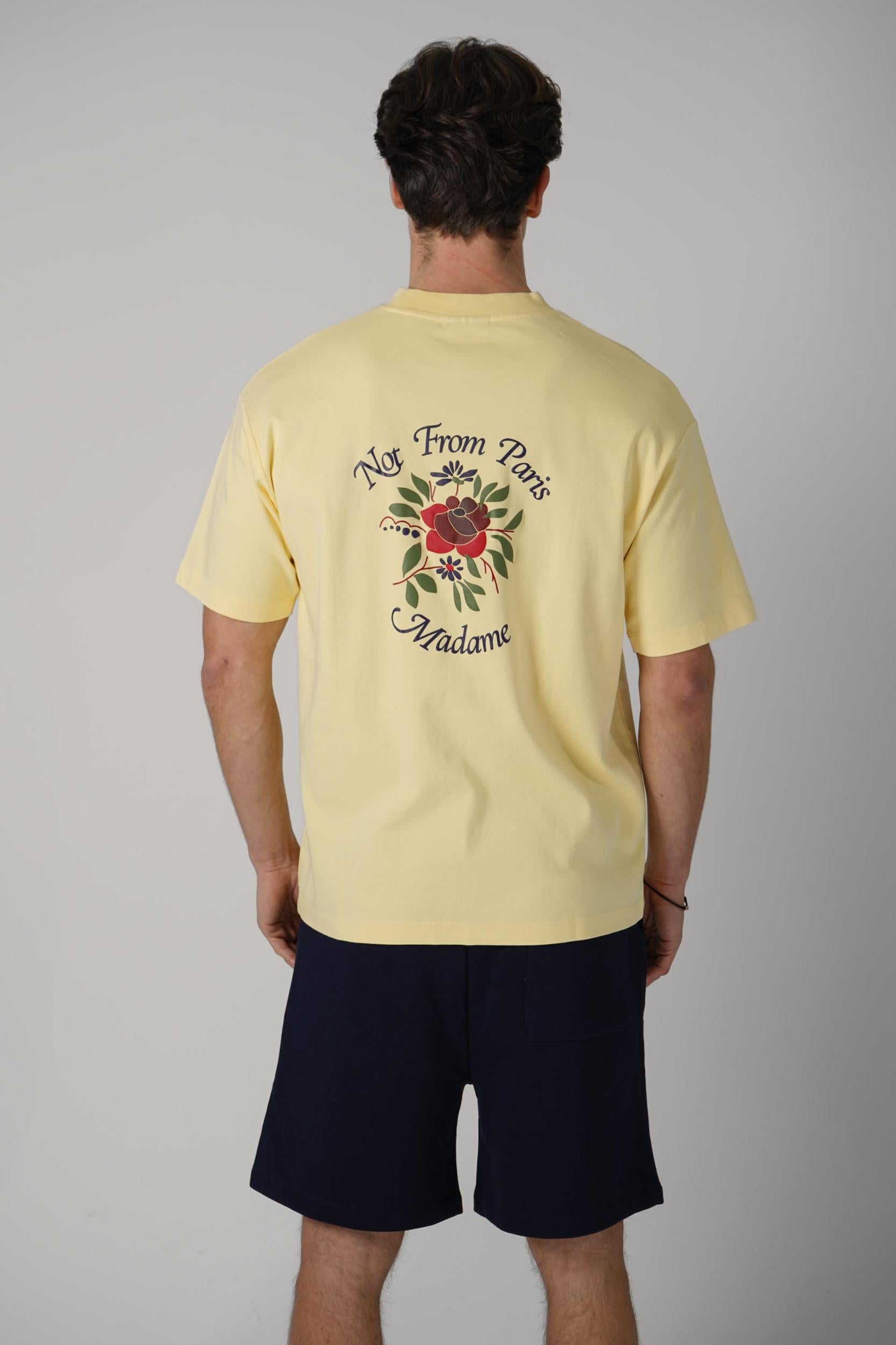 Drôle De Monsieur T-Shirt Slogan Rose Light Yellow