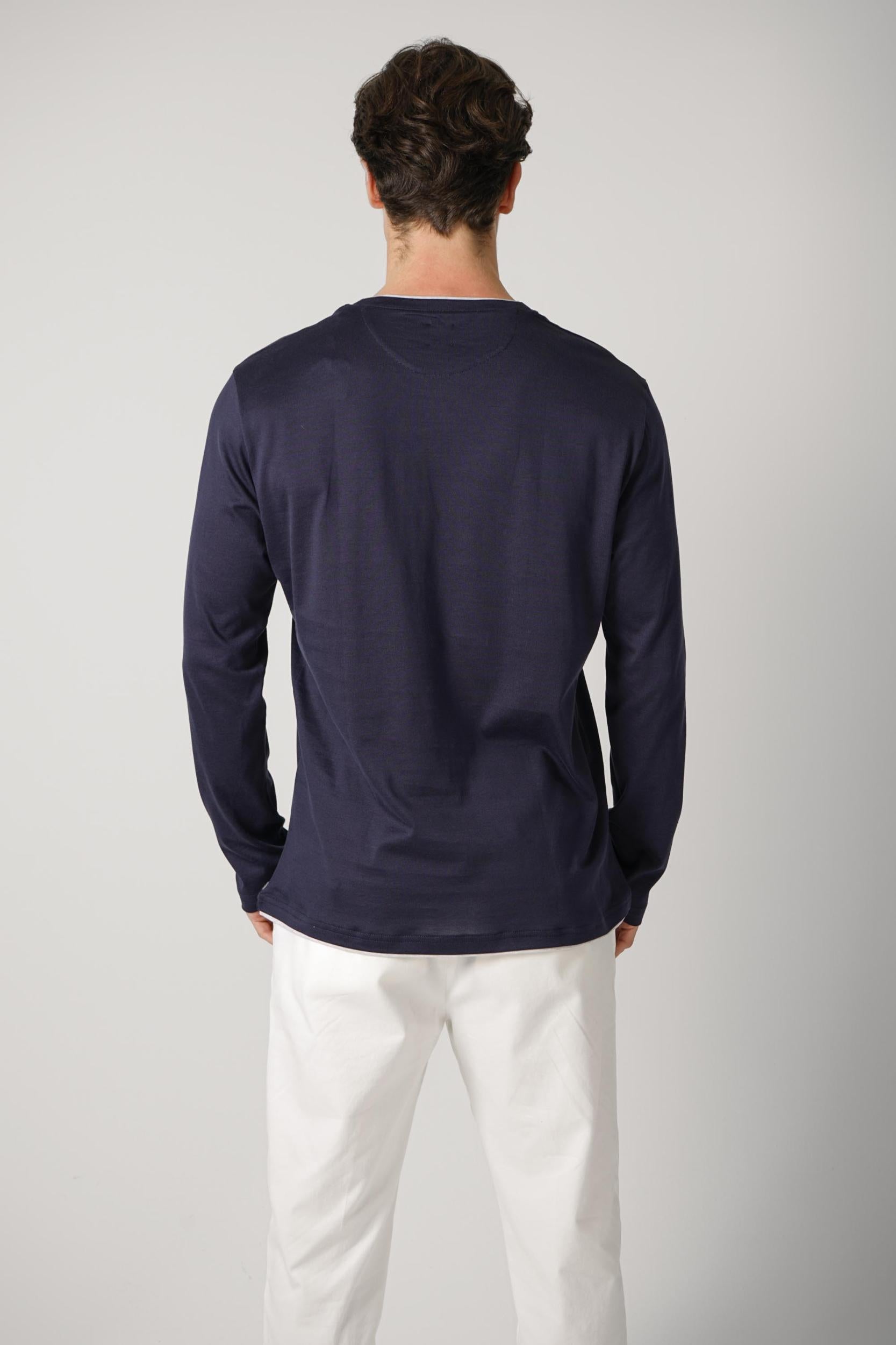 Eleventy Cotton Longsleeve Navy