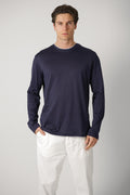 Eleventy Cotton Longsleeve Navy