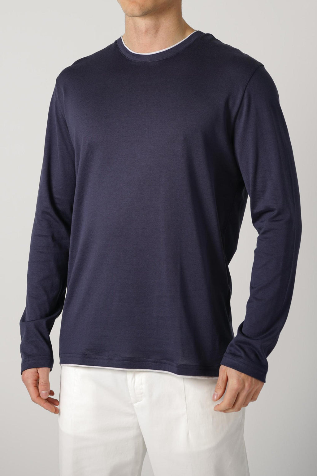 Eleventy Cotton Longsleeve Navy
