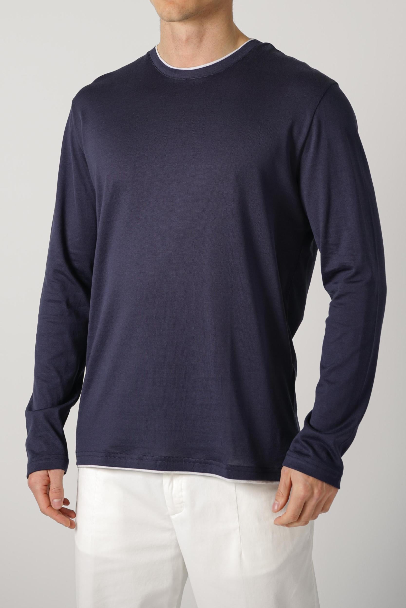 Eleventy Cotton Longsleeve Navy