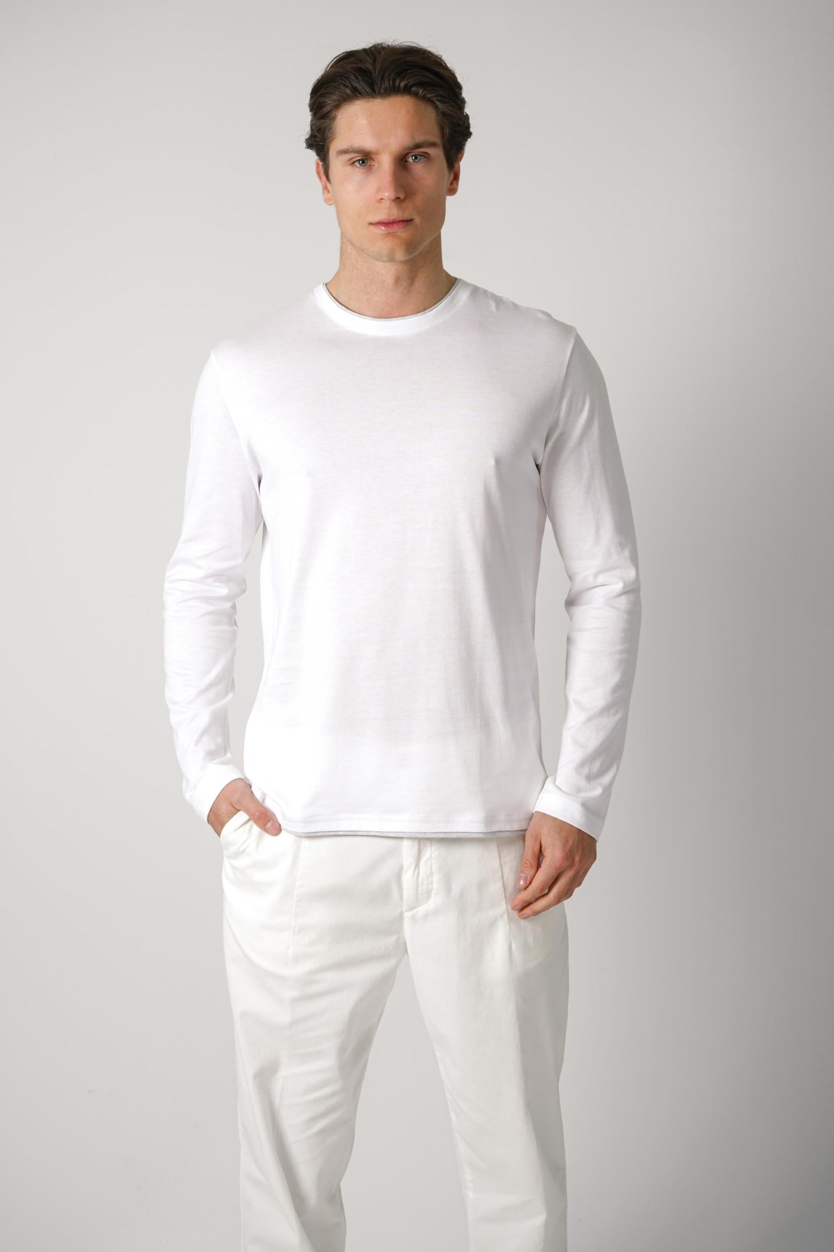 Eleventy Cotton Longsleeve White