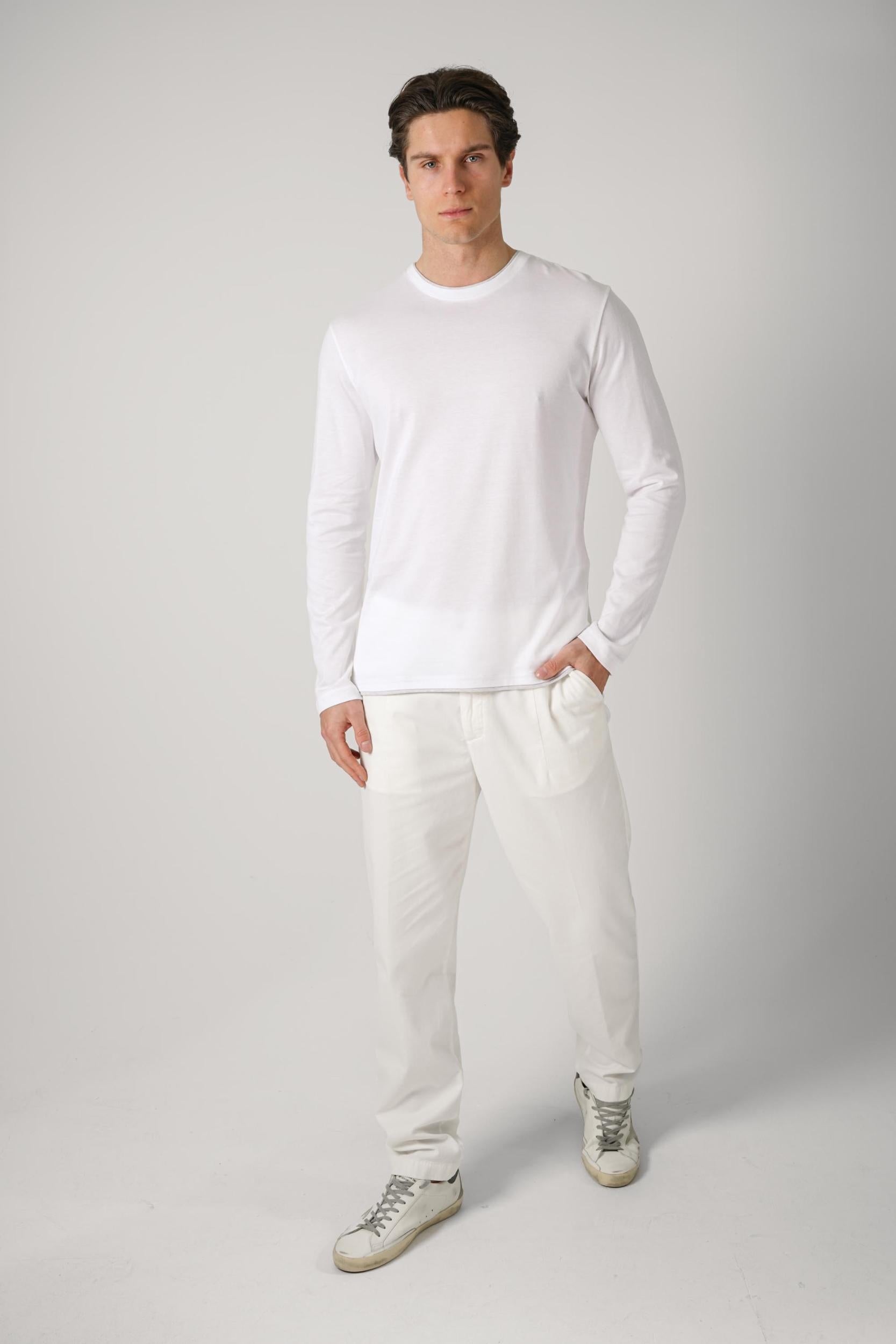 Eleventy Cotton Longsleeve White