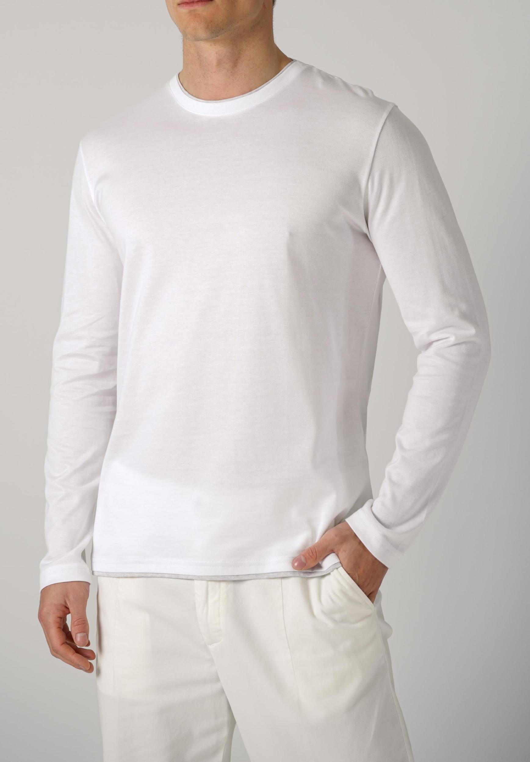 Eleventy Cotton Longsleeve White