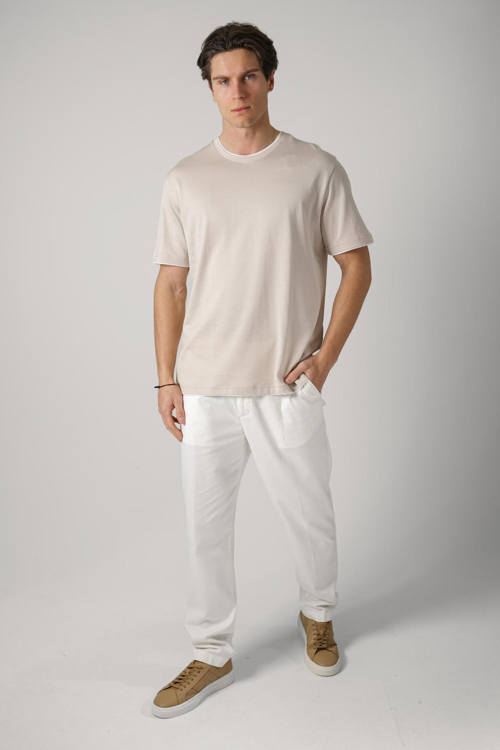 Eleventy Cotton T-Shirt Beige