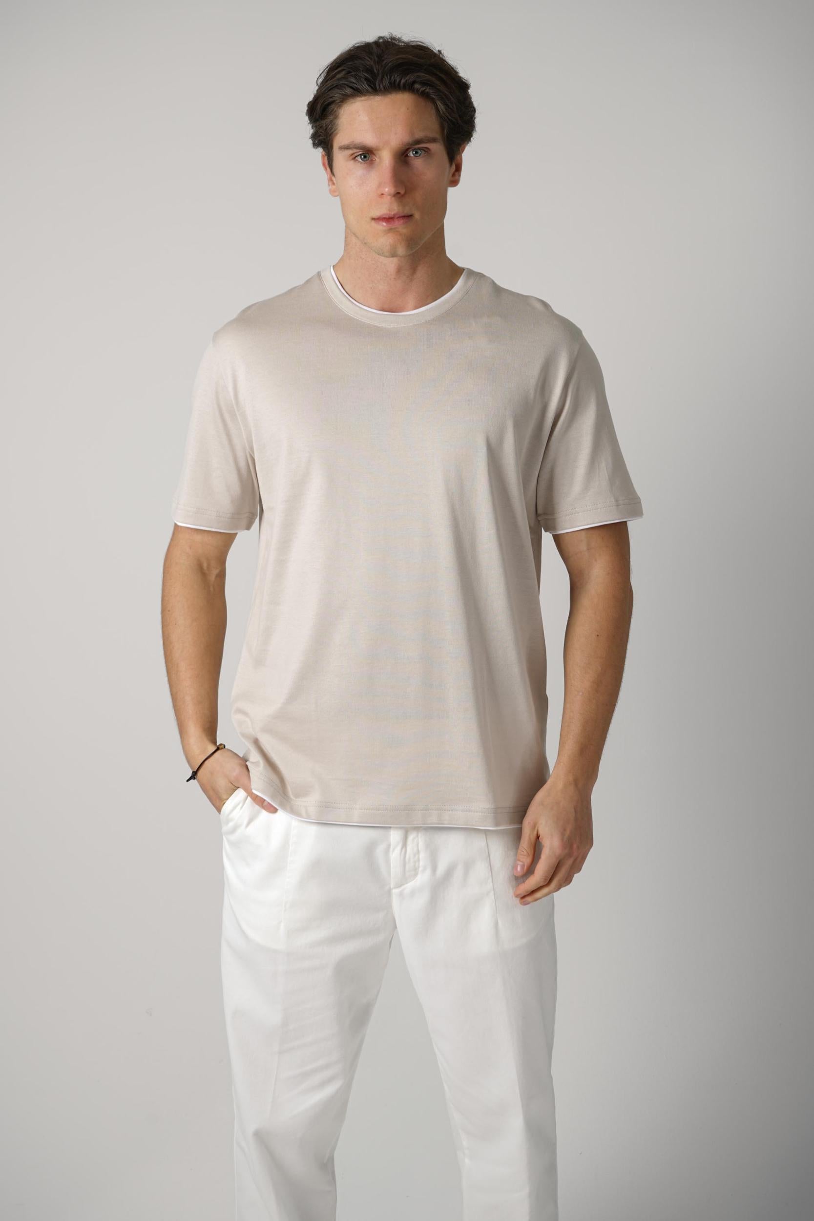 Eleventy Cotton T-Shirt Beige