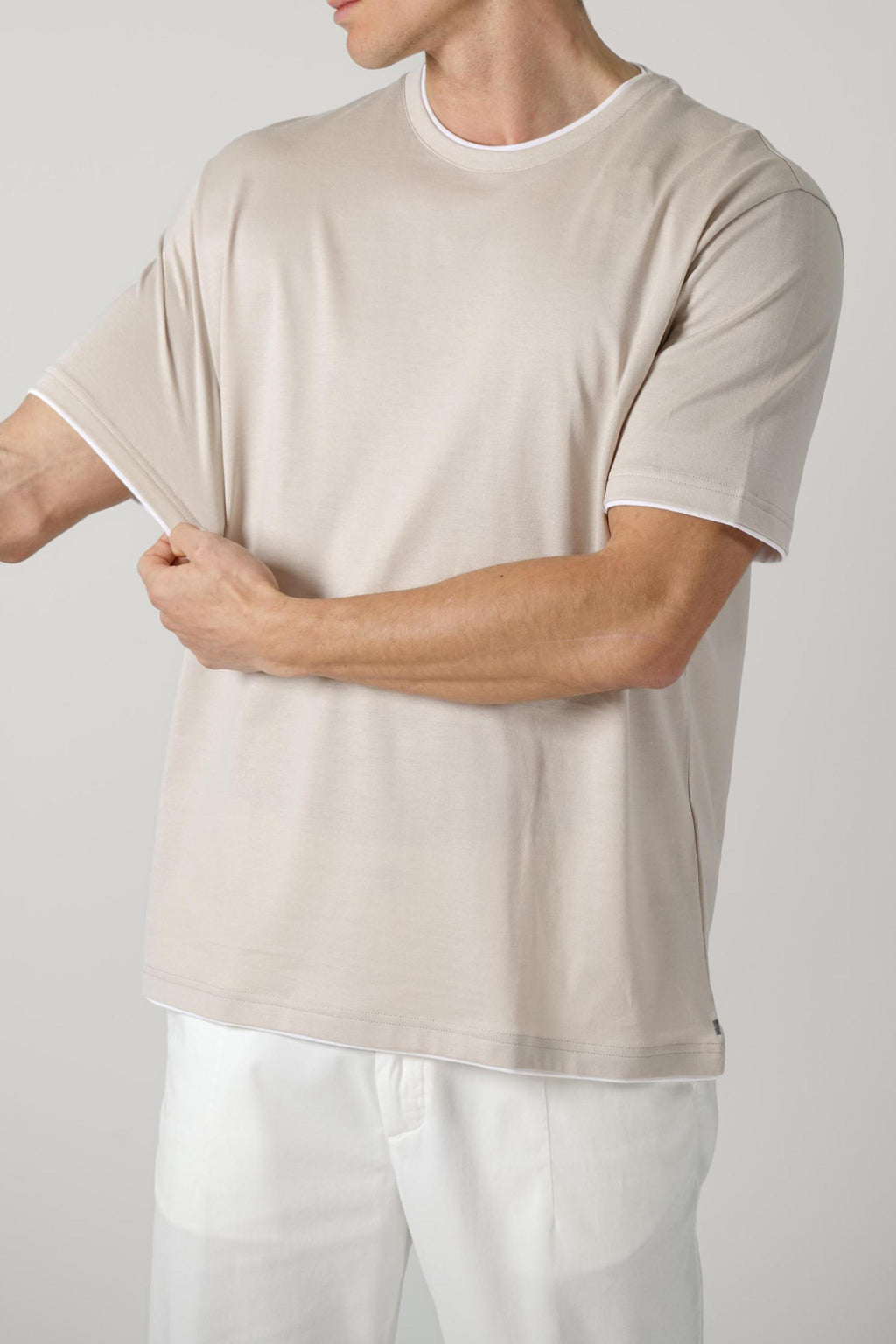 Eleventy Cotton T-Shirt Beige