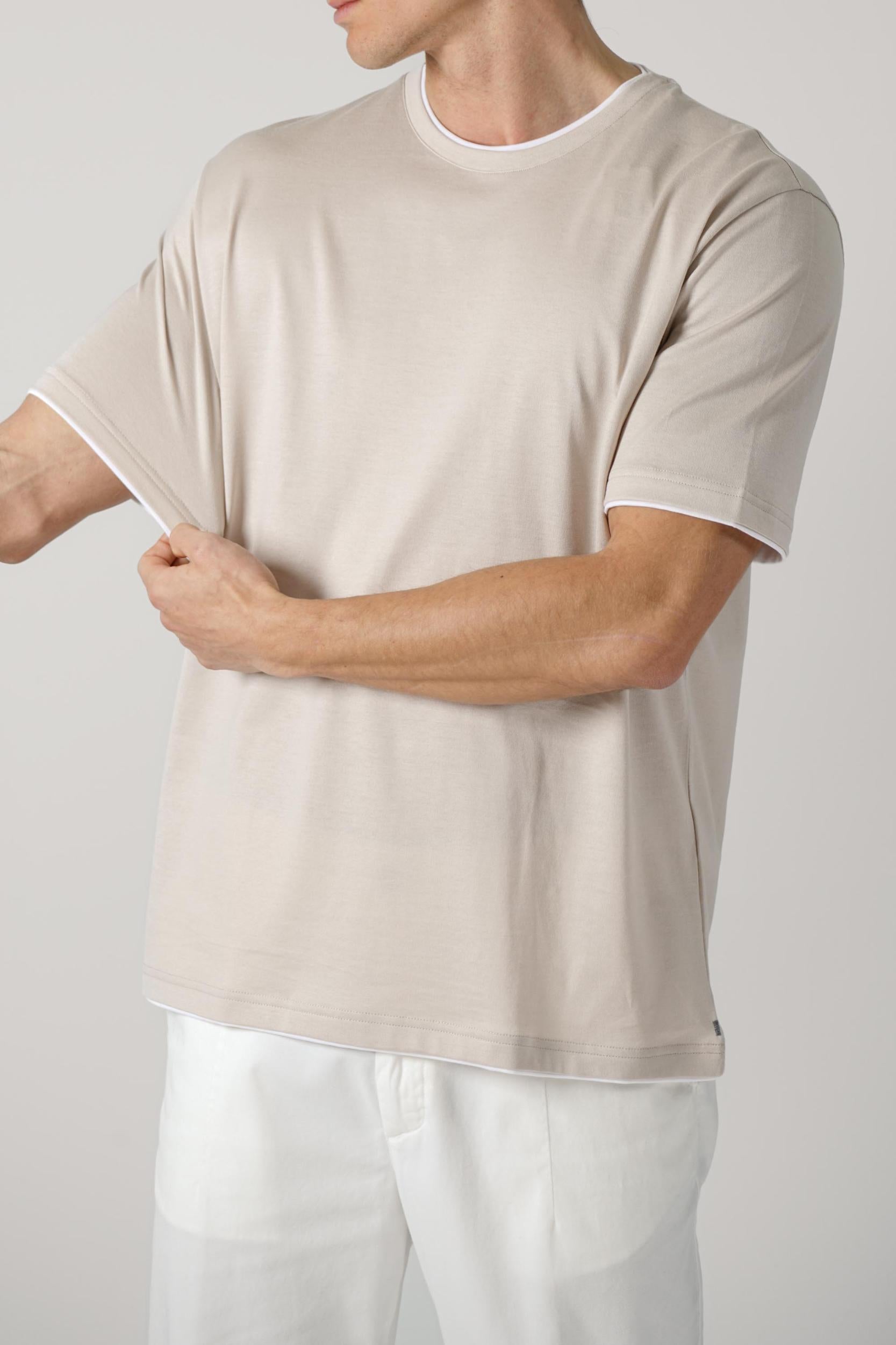 Eleventy Cotton T-Shirt Beige