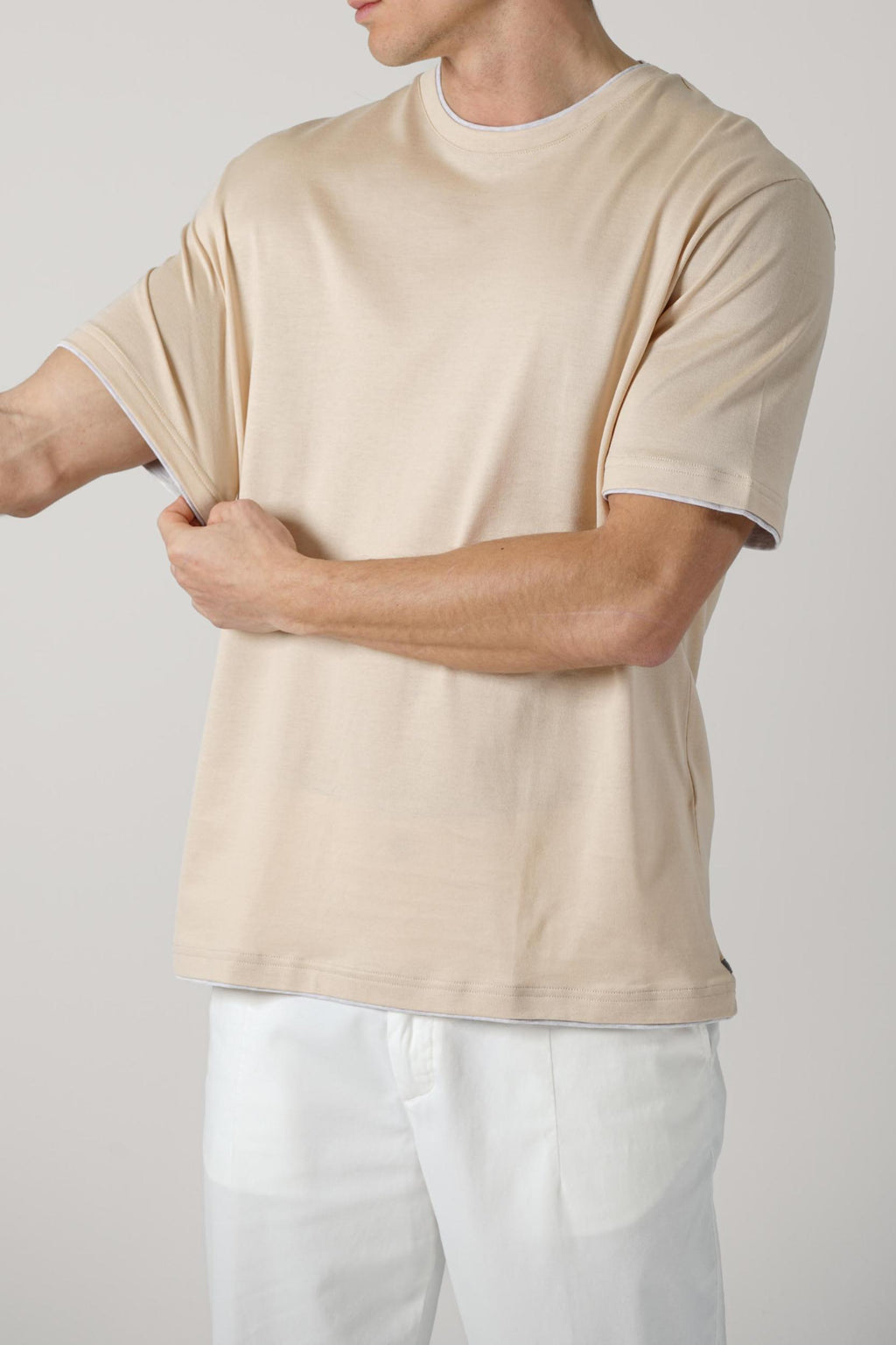 Eleventy Cotton T-Shirt Sand