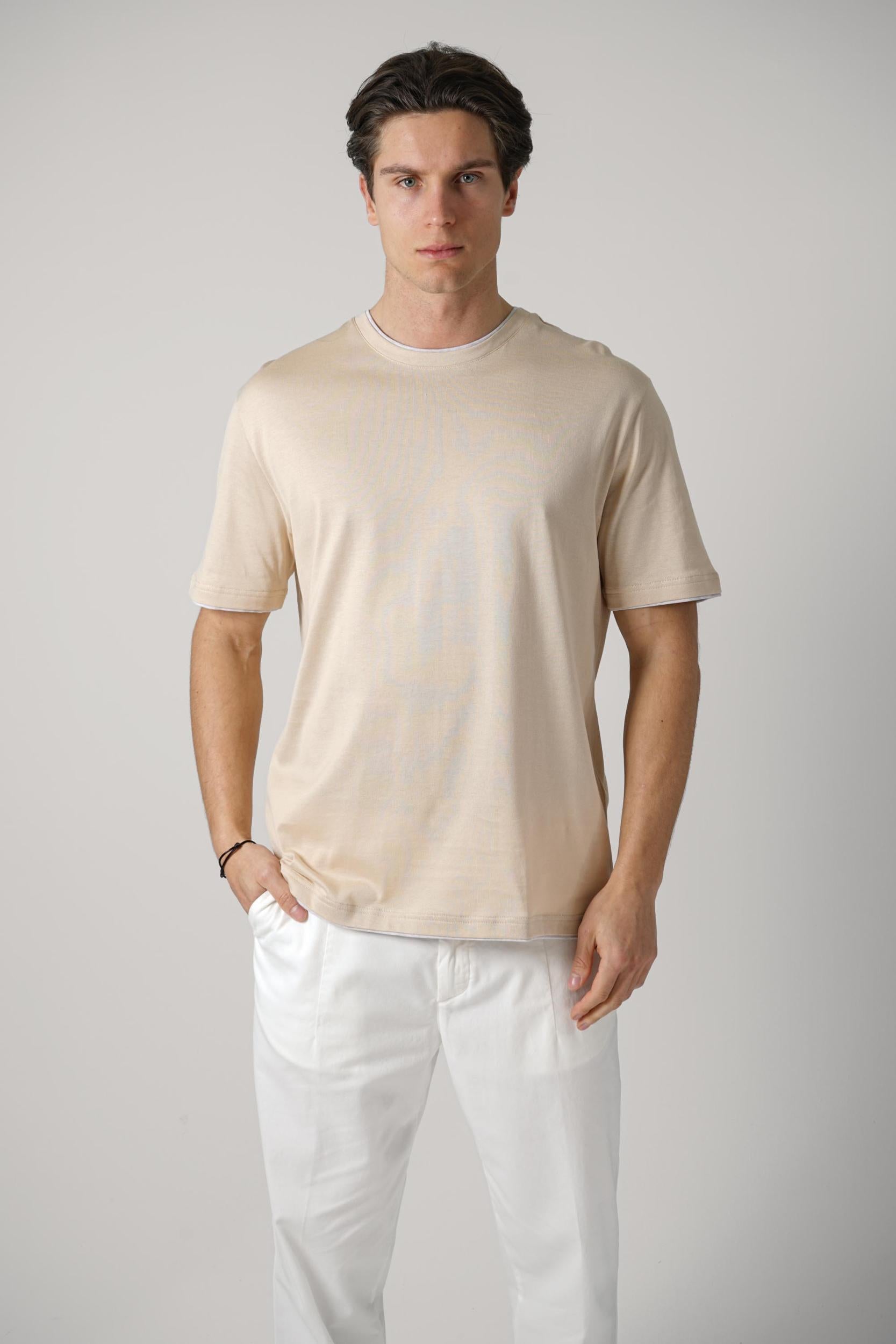 Eleventy Cotton T-Shirt Sand
