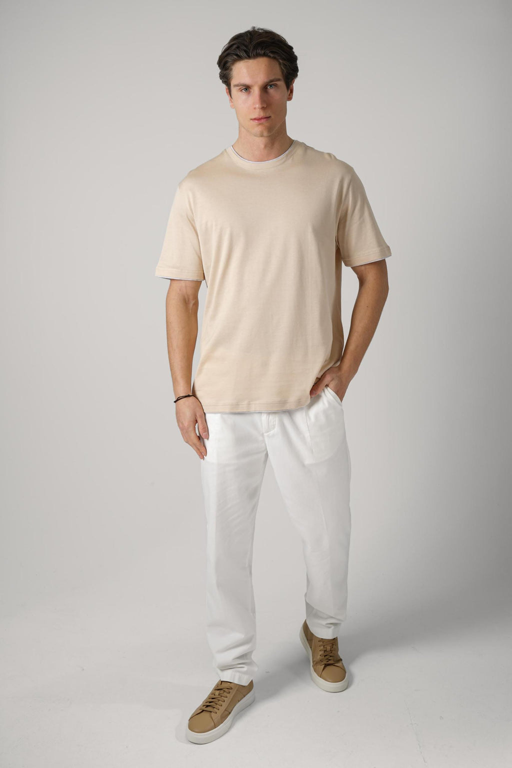 Eleventy Cotton T-Shirt Sand