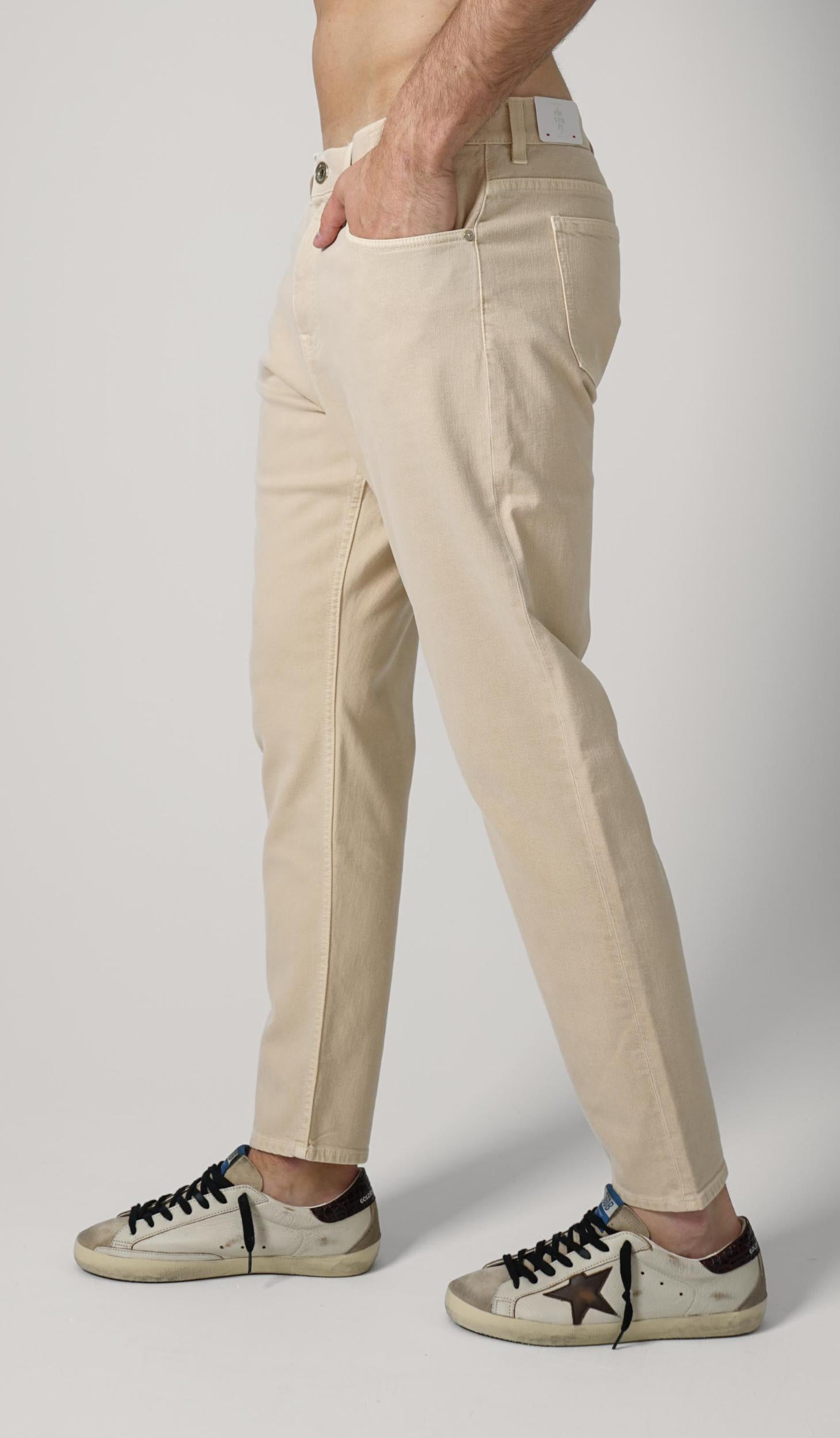 Eleventy Denim Trousers Beige/Sand
