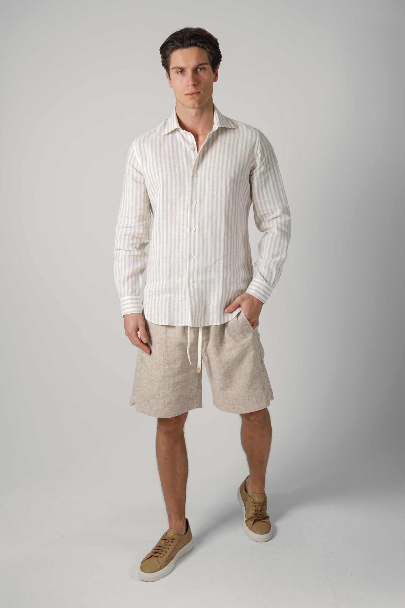 Eleventy Linen Short Beige