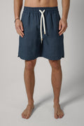 Eleventy Linen Shorts Blue