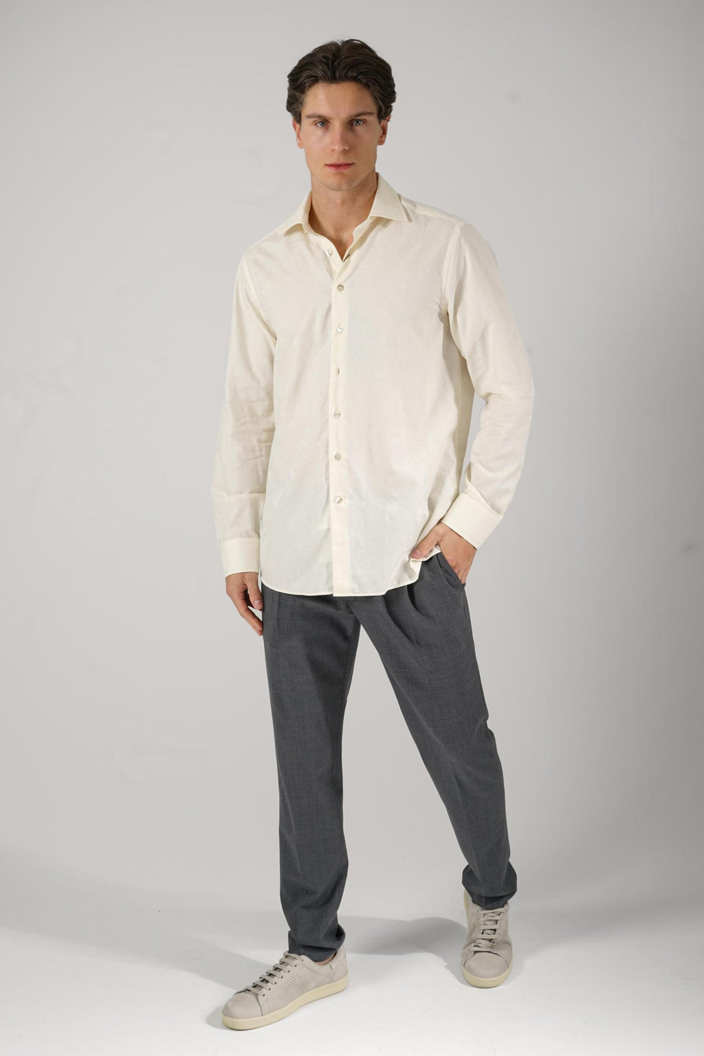 Etro Cotton Pattern Shirt Off White
