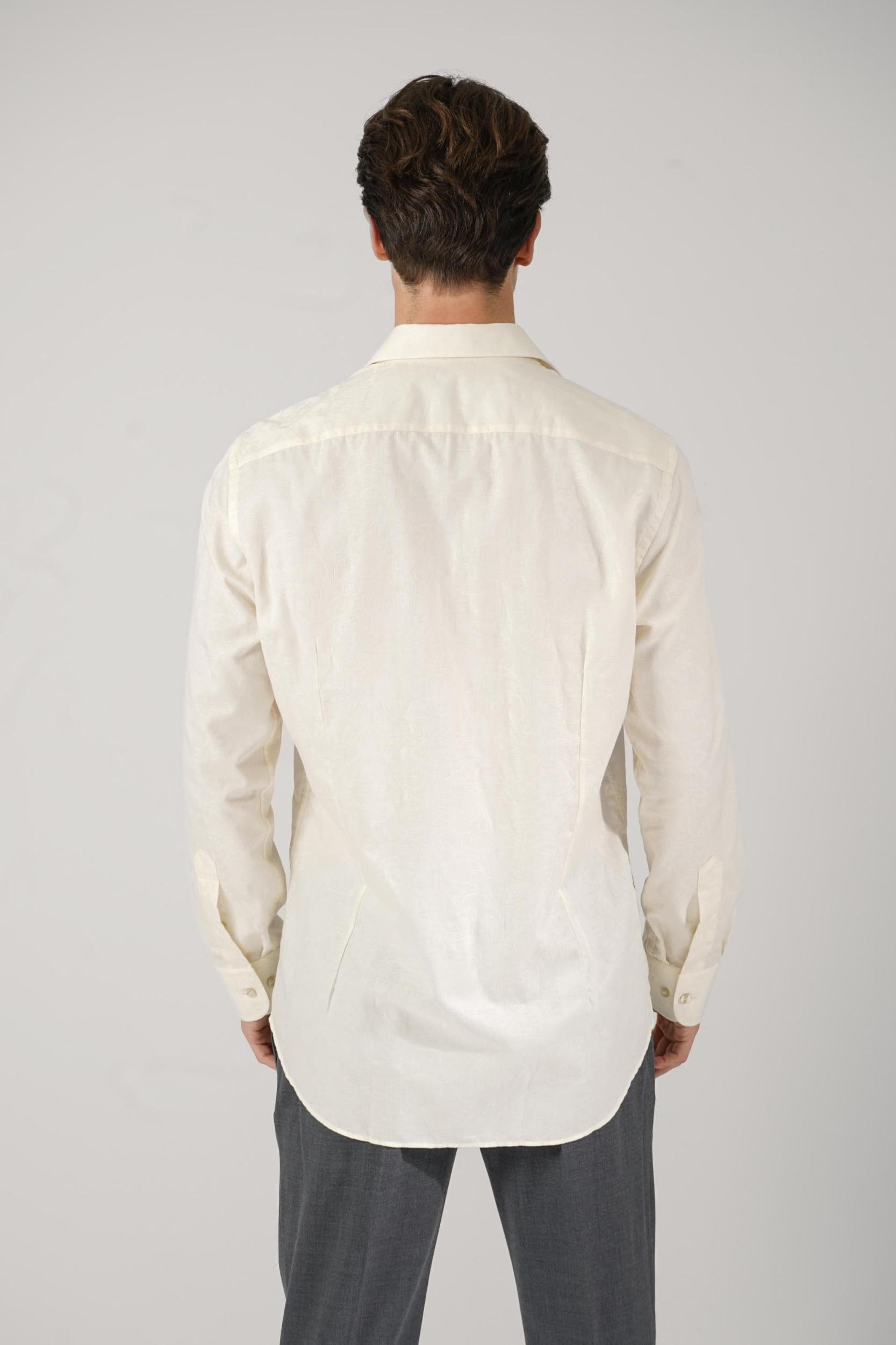 Etro Cotton Pattern Shirt Off White