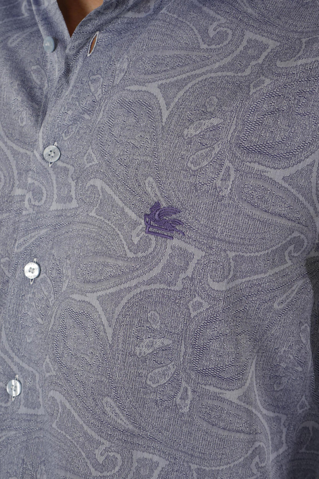Etro Cotton Shirt Bluegrey