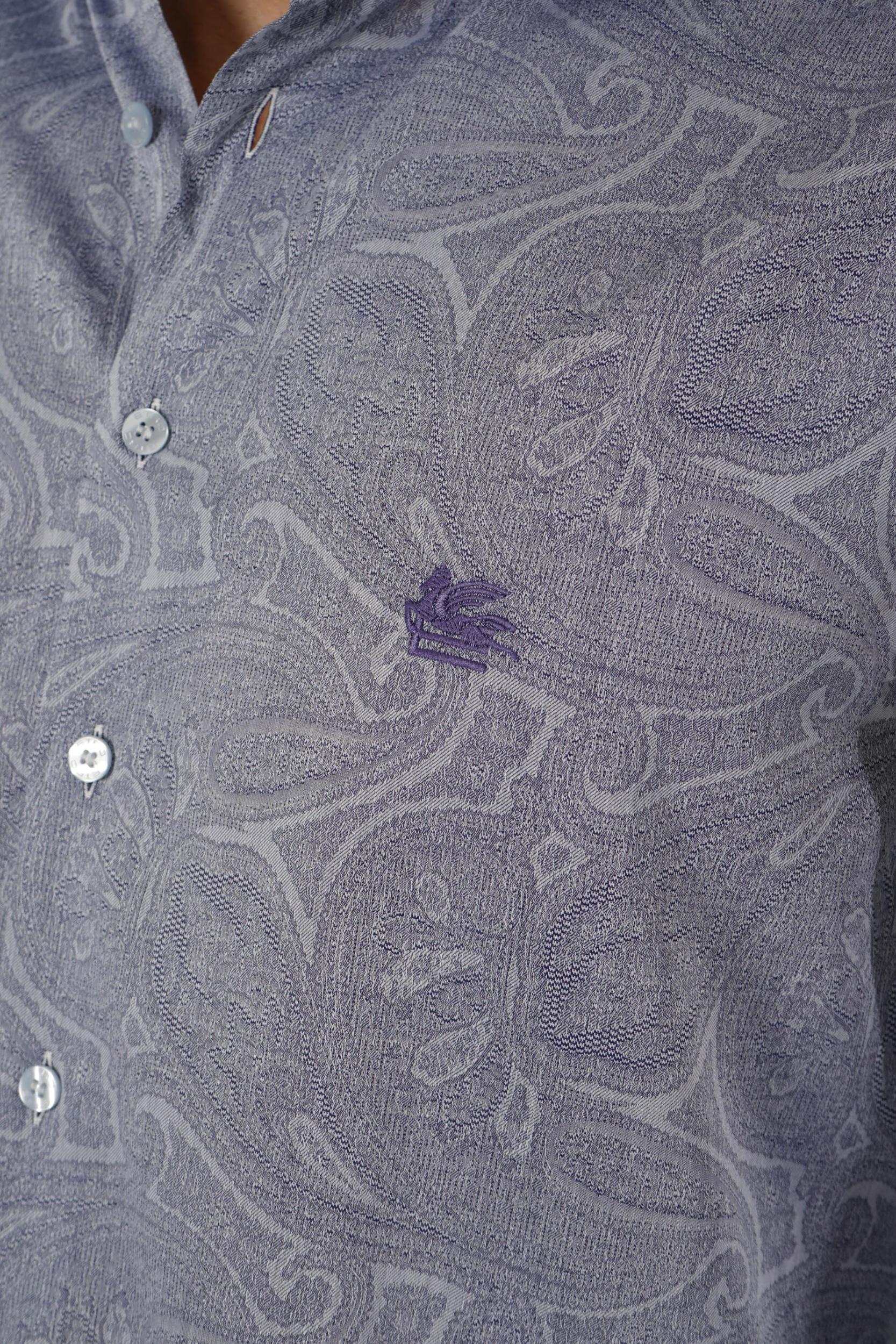 Etro Cotton Shirt Bluegrey