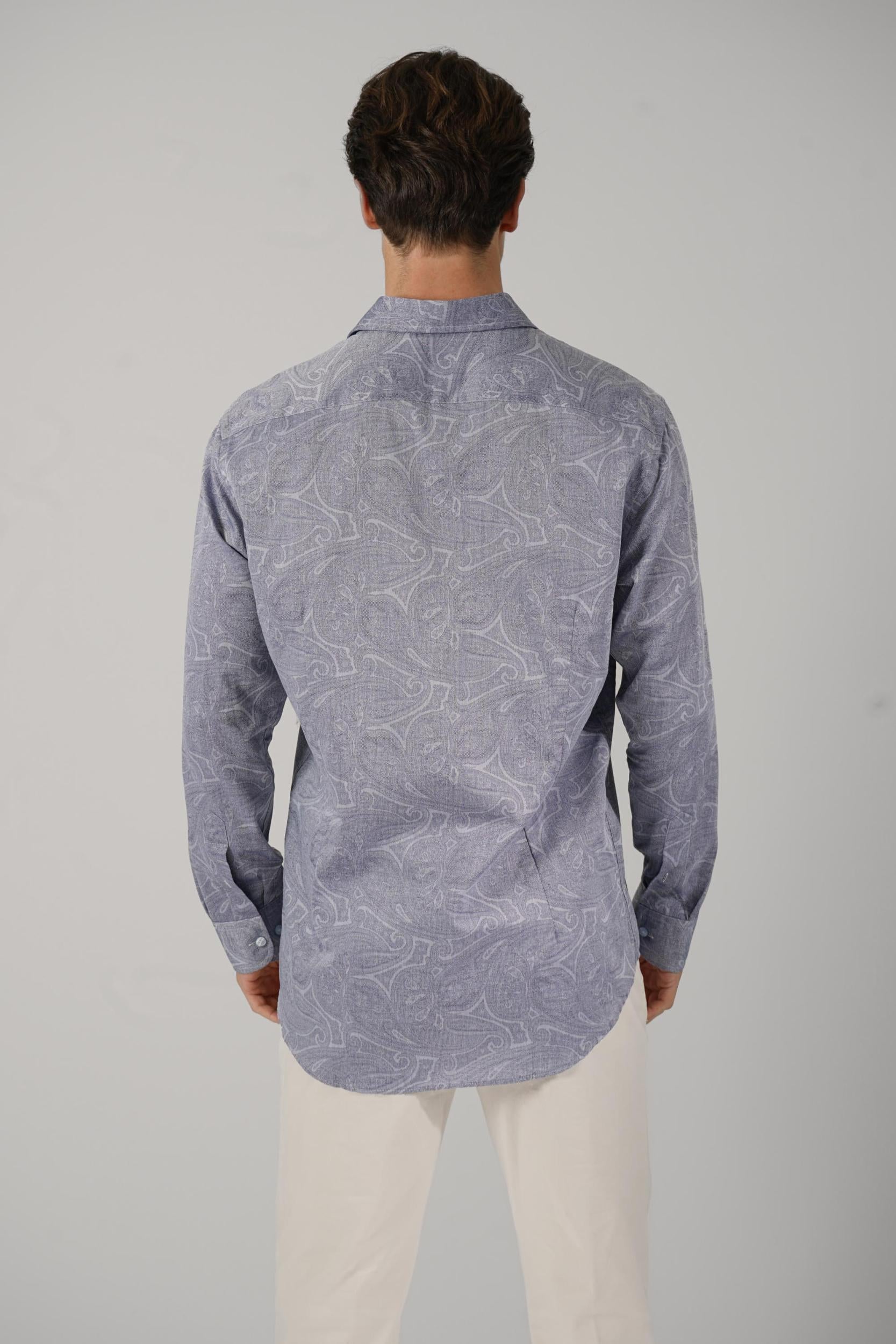 Etro Cotton Shirt Bluegrey