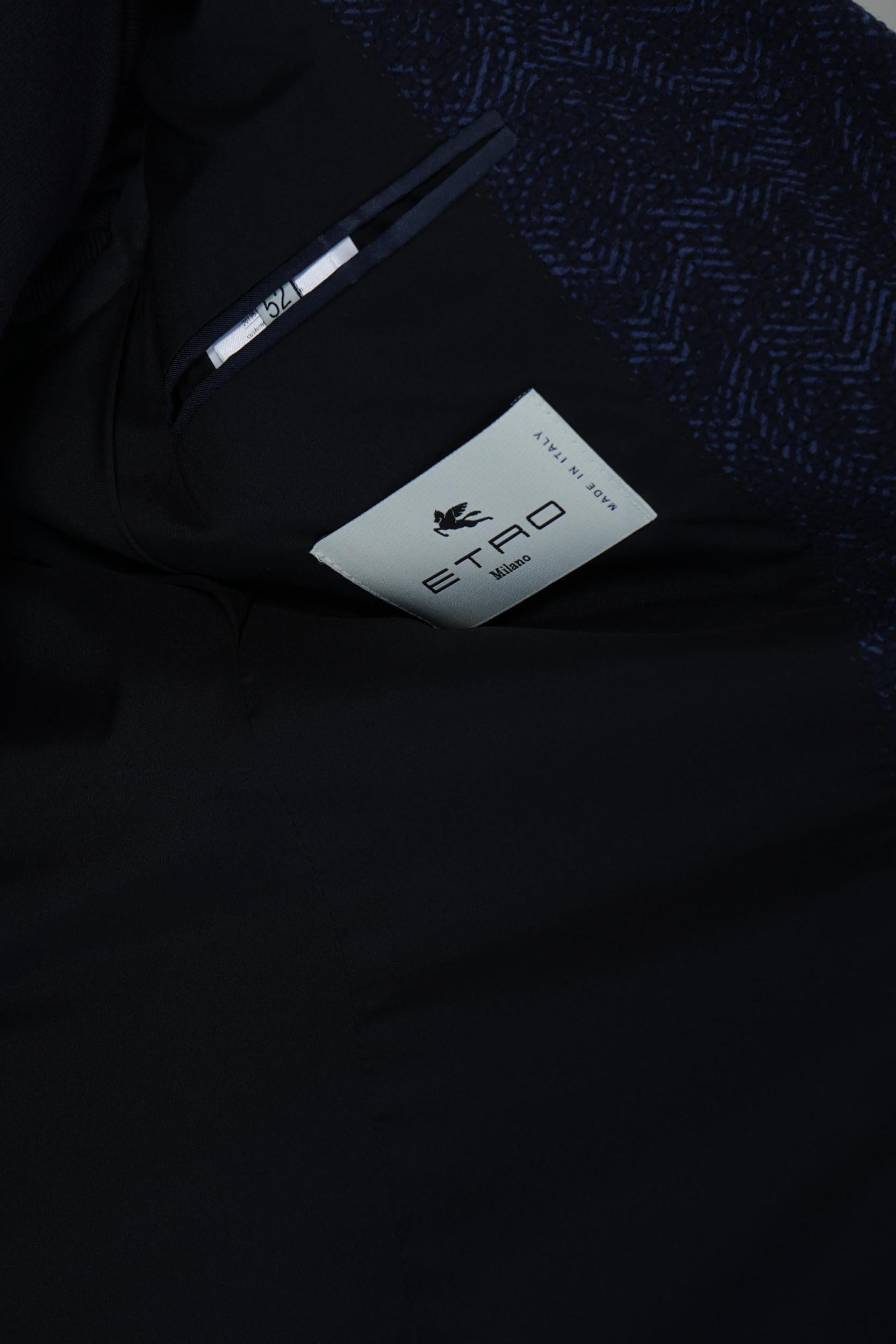 Etro Single Breasted Jacket Navy