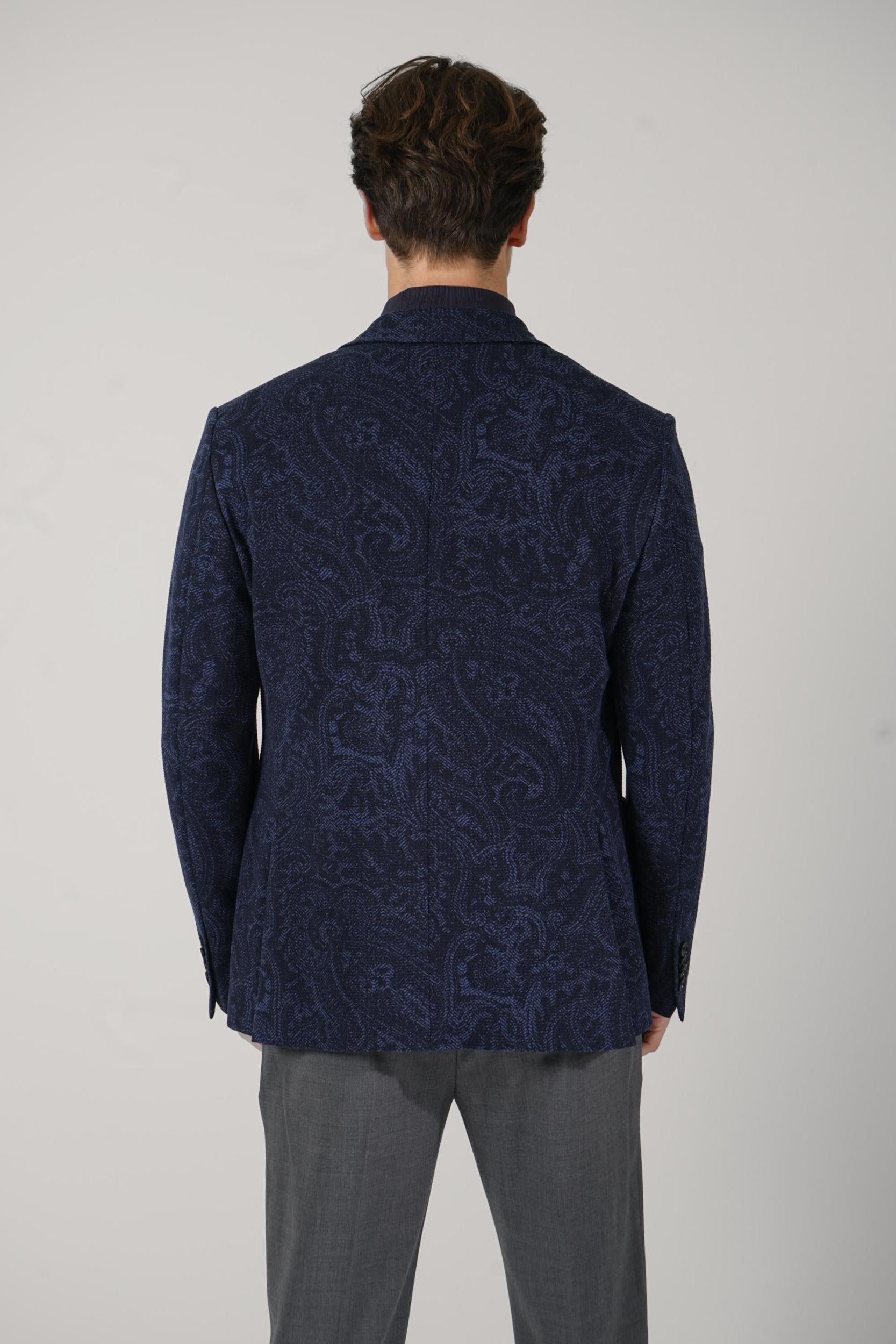 Etro Single Breasted Jacket Navy