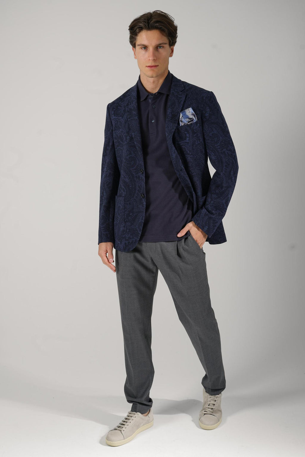 Etro Single Breasted Jacket Navy