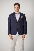 Etro Single Breasted Wool Jacket Navy